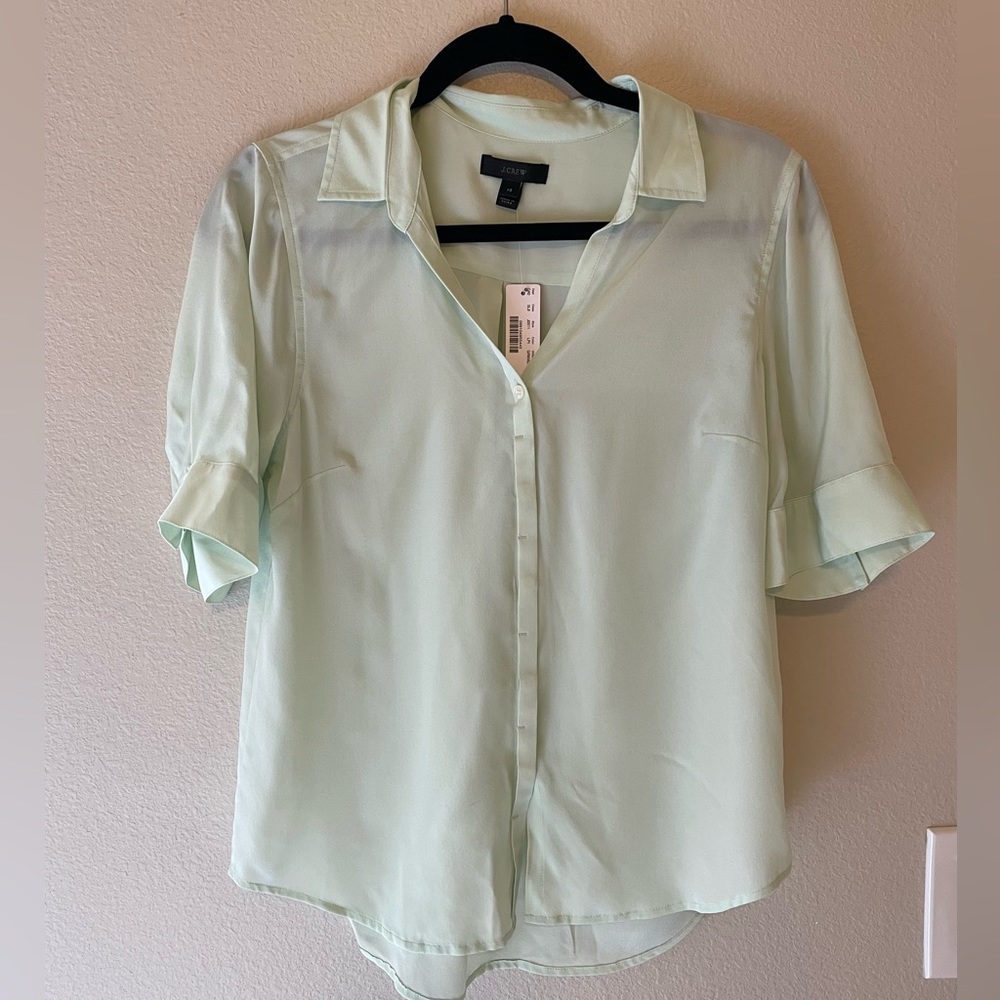 NWT J. Crew 100% Silk Shirt